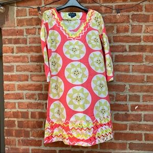 Boden Beach Tunic (Size 10) Pink & Green